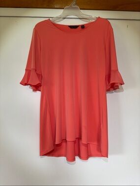 Susan Graver Liquid Knit Peplum Tunic Top 928